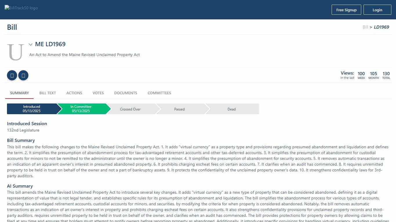 ME LD1969 BillTrack50